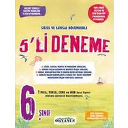 Okyanus Yayınları 6. Sınıf Sözel Ve Sayısal Bölümlerle 5 li Deneme