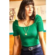 Olalook BLZ-19001383 Çimen Yeşili Kadın Bluz