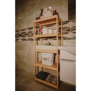 Olcay 5 Kat Ahşap Banyo Rafı