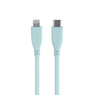 Omars USB-C to MFI Lightning iPhone Silikon PD Yeşil Hızlı Şarj Kablosu
