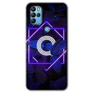 Omix X300 Dark Neon Yaprak O Harfi Baskılı Uyumlu Silikon Kılıf