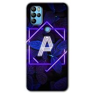 Omix X500 Dark Neon Yaprak A Harfi Baskılı Uyumlu Silikon Kılıf