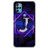 Omix X500 Dark Neon Yaprak J Harfi Baskılı Uyumlu Silikon Kılıf