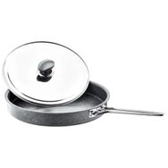 Oms 3222 Gri 34 cm Metal Kapaklı Granit Hamsi Tavası