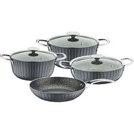 Oms 3518 Antrasit 7 Parça Colonna Granit Tencere Set
