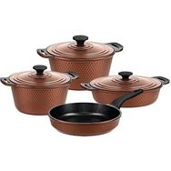 Oms 3536 Triana 7 Parça Bronz Granit Döküm Tencere Seti