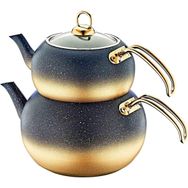 Oms 8210 Gold 4 Parça Büyük Boy L Granit Küre Çaydanlık