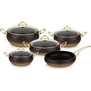 Oms Collection 9 Parça Granit Küre Model Tencere Seti