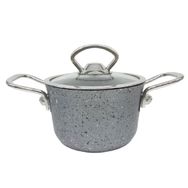 Oms Granit 12x7,5 cm Gri Mini Güveç Tencere