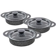 Oms Granit 3015 6 Parça Gri Alm Döküm Sahan Set