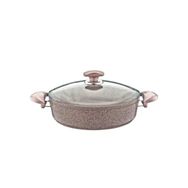 Oms Granit Pembe 30 cm Karnıyarık Tenceresi