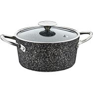 Oms Indüksiyon 3116 Siyah 22 cm Granit Derin Tencere