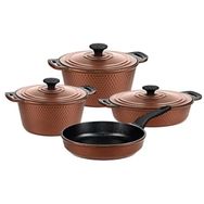 Oms Triana 3536 7 Parça Bronz Biogranit Döküm Tencere Tava Seti