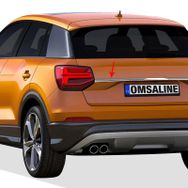 Omsa Audi Q2 Krom Plaka Üstü 2016 ve Sonrası Bagaj Çıtası