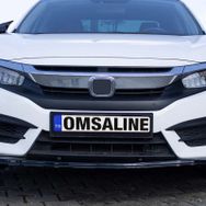 Omsa Honda Civic FC5 2016 ve Sonrası 4 Parça Piano Siyah Gri Flaplı Ön Tampon Lip
