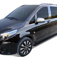 Omsa Mercedes Vito W447 Dot Line Siyah Kısa Şase 2014 ve Sonrası Yan Basamak