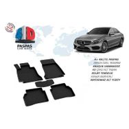 Omsa Mercedes W205 C Cerisi 4D Siyah 2015 ve Sonrası Havuzlu Paspas