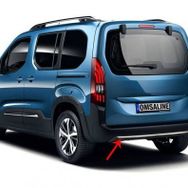 Omsa Peugeot Rifter 2019 ve Sonrası Krom Arka Tampon Difüzör Çıtası