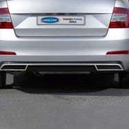 Omsa Skoda Octavia A7 Krom 2013-2019 Arası 3 Parça Egzoz Ucu Arka Difüzör