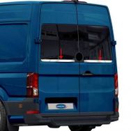 Omsa VW Crafter Krom Arka 2 Parça Çift Kapı 2017 ve Sonrası Cam Alt Çıtası