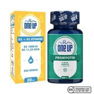 One Up Vitamin D3 K2 20 ml Damla + Probiyotik 60 Kapsül