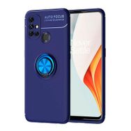 OnePlus Nord N10 Mavi Kılıf Auto Focus Serisi Soft Premium Standlı Yüzüklü Kapak