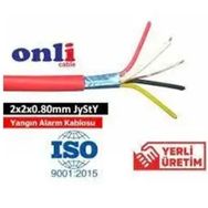 Onli J-YSTY...LG CCA 2x2x0.80 mm x 100 mt Yangın Alarm Kablosu Alarm Kablosu