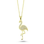 Online Takı Flamingo Gümüş Kolye