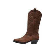 Only Shoes Onlbronco-1 PU Cowboy Koyu Kahve Kadın Bot Ayakkabı