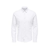 Only & Sons 22012321 Onscaiden Ls Solid Linen Shirt Noos Beyaz Erkek Gömlek