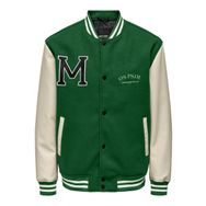 Only & Sons 22022572_ONSJAY VARSITY JACKET OTW Koyu Yeşil Erkek Mont