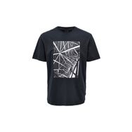 Only & Sons 22025271_ONSPAUL REG PHOTOPRINT SS O Yaka Baskılı Lacivert Erkek T-shirt