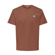 Only & Sons 22036952-RBN Maxim Erkek Kahverengi Tişört
