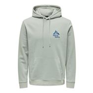 Only & Sons Onscarl Reg Mountain Sweat Hoodie Gri Erkek Sweatshirt