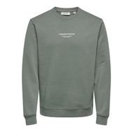 Only & Sons Onscurated Reg Crew Neck Sweat Castor Gray Erkek Sweatshirt