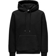 Only & Sons Onsemılıo 22030287 Siyah Kapüşonlu Teddy Kumaş Erkek Sweatshirt