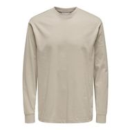 Only & Sons Onsfred Life RLX Ls Tee Gümüş Astar Uzun Kollu Erkek T-shirt