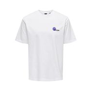 Only & Sons Onskoley Life RLX SS TEE Beyaz Erkek T-shirt