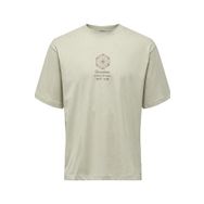 Only & Sons Onsmalik Life RLX SS Tee Açık Gri Erkek T-shirt