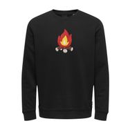 Only & Sons Onsoliver Reg Camp Swt Crew Neck Siyah Erkek Sweatshirt