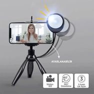 Onyo Ony15 Siyah Işıklı Tripod