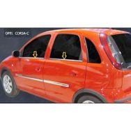 Opel Corsa C 2000-2007 P Çelik 4 Parça Krom Cam Çıtası