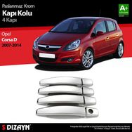 Opel Corsa D İçin 2007 2014 4 Kapı Krom Kapı Kolu