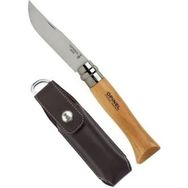 Opinel OP-001089 8 No Deri Kılıflı Paslanmaz Çelik Çakı