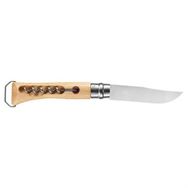 Opinel OP-002578 N10 Corkscrew Knife Folding 3.92 inç Satin Clip Çakı