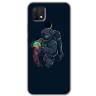 Oppo A15S Astronot Kıyafeti Baskılı Uyumlu Silikon Kılıf