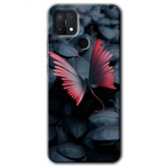 Oppo A15S Dark Butterfly Baskılı Uyumlu Silikon Kılıf