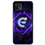 Oppo A15S Dark Neon Yaprak G Harfi Baskılı Uyumlu Silikon Kılıf