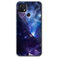 Oppo A15S Galaksi Baskılı Uyumlu Silikon Kılıf