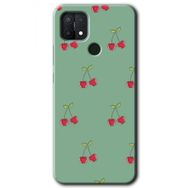 Oppo A15S Kiraz Berry Baskılı Uyumlu Silikon Kılıf